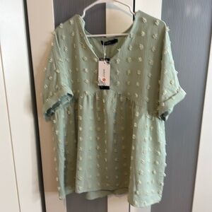 Green blouse